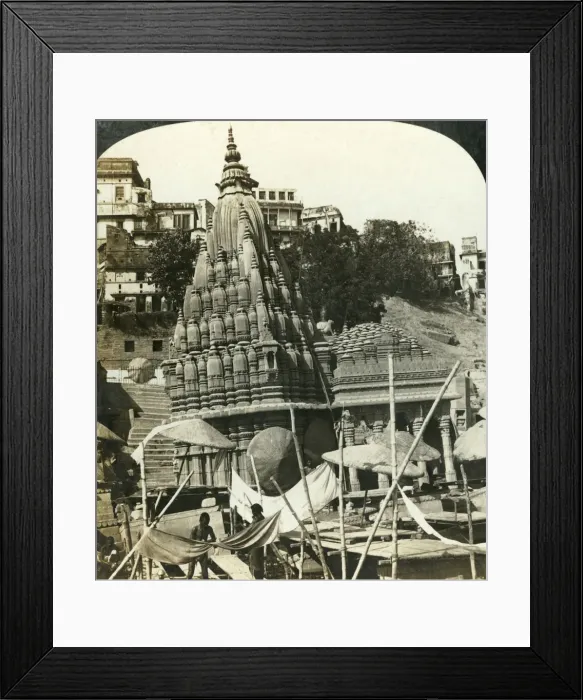 Framed Print : Temples on the Banks of the Ganges, Benares, India, c1909. Creator: George Rose Framed Print : Temples on the Banks of the Ganges, Benares, India, c1909. Creator: George Rose