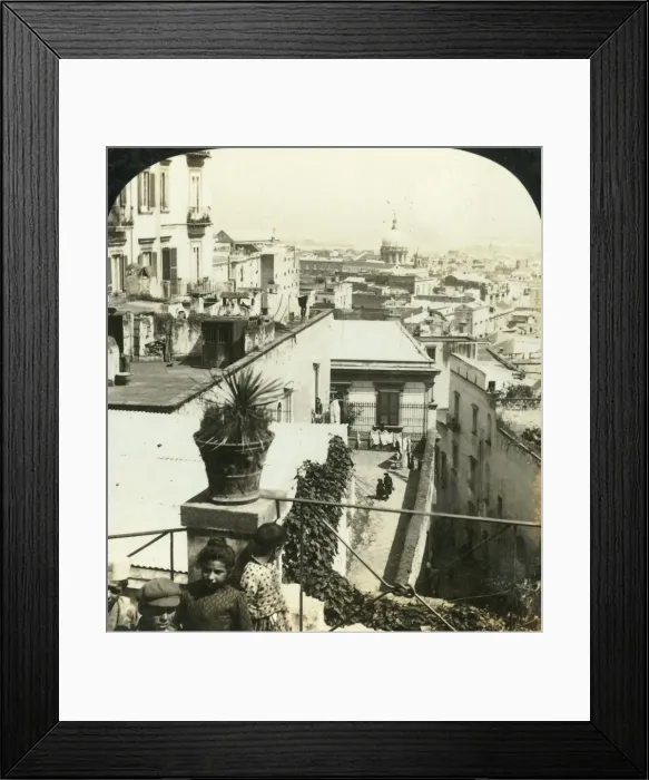 Framed Print : From the Hills of Naples, Italy, c1909. Creator: George Rose Framed Print : From the Hills of Naples, Italy, c1909. Creator: George Rose