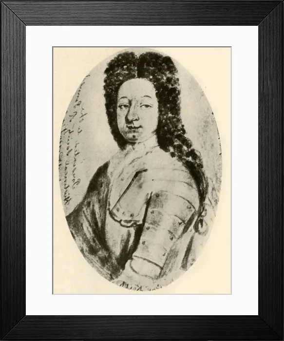 Framed Print : Portrait of Sir William Keith, in armour and campaign wig, 1717, (1937) Creator: Unknown Framed Print : Portrait of Sir William Keith, in armour and campaign wig, 1717, (1937) Creator: Unknown