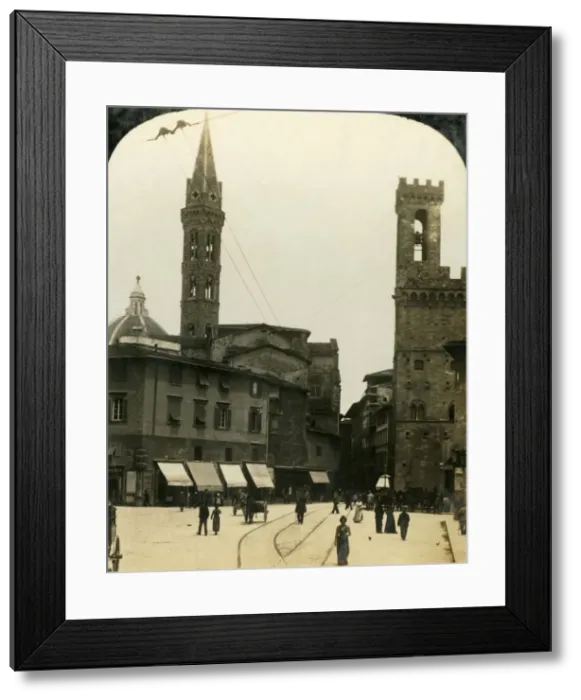 Framed Print : Piazza San Firenze, Florence, Italy, c1909. Creator: George Rose Framed Print : Piazza San Firenze, Florence, Italy, c1909. Creator: George Rose