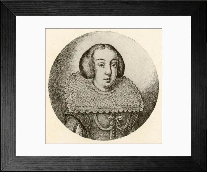 Framed Print : Dutch lady, hair arranged in puffs at the side, 1645, (1937). Creator: Unknown Framed Print : Dutch lady, hair arranged in puffs at the side, 1645, (1937). Creator: Unknown
