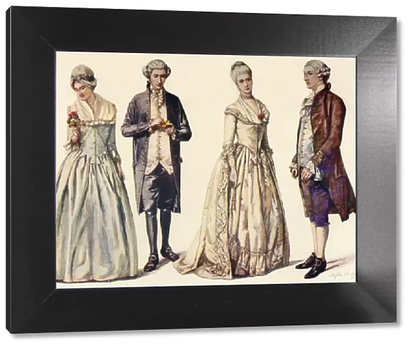 Clothing during the Reign of George II 1760-1776, 1903, (1937). Creator: Sophie B Steel
