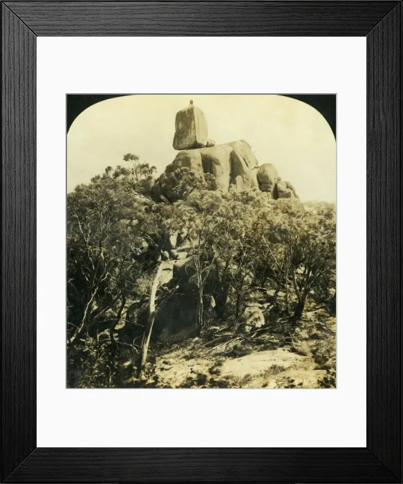 Framed Print : The Look-Out Rock, Buffalo Ranges, Victoria, Australia, c1909. Creator: George Rose
