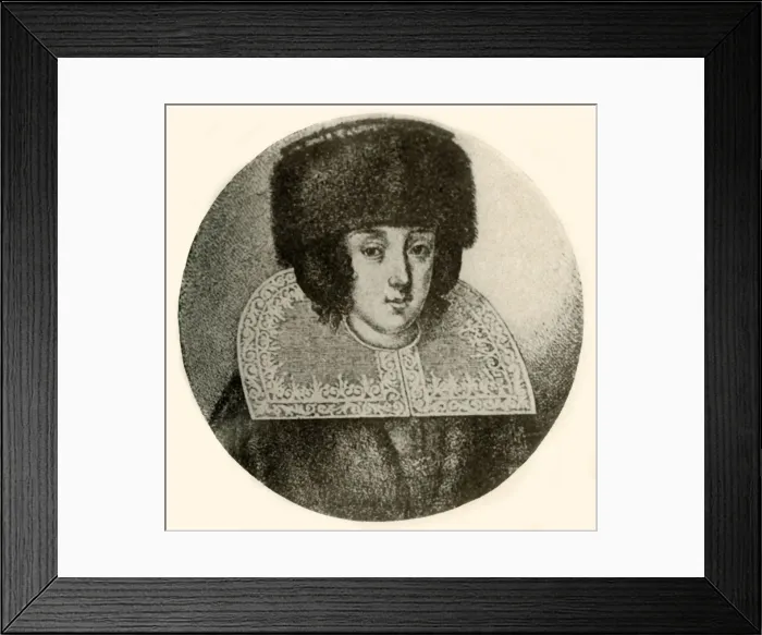 Framed Print : A Dutch lady in fur cap and mantle, 1644, (1937). Creator: Unknown Framed Print : A Dutch lady in fur cap and mantle, 1644, (1937). Creator: Unknown