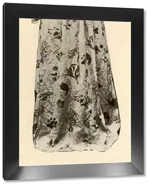 A gown of buff glazed chintz, worn by Madame Chevalier, c1795, (1937). Creator: Unknown