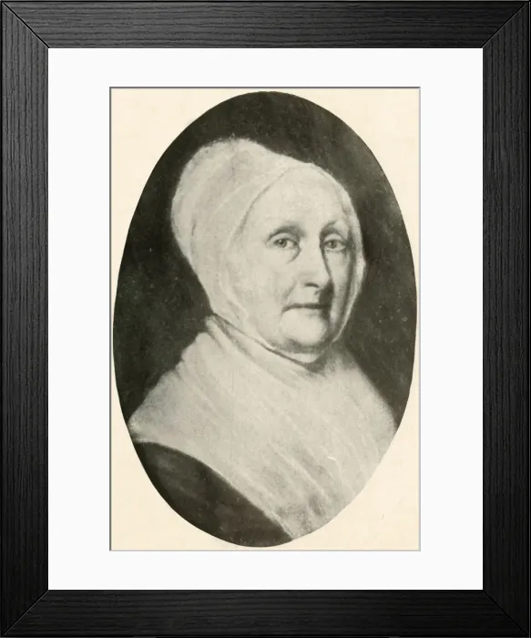 Framed Print : A portrait of Mrs. Pennington, showing the dress of a Quaker lady, 1780, (1937) Framed Print : A portrait of Mrs. Pennington, showing the dress of a Quaker lady, 1780, (1937)