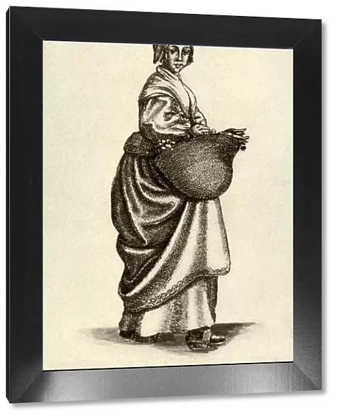 Swedish woman in clogs, 1640, (1937). Creator: Unknown
