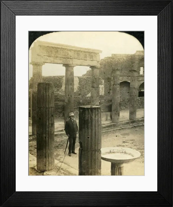 Framed Print : Triangular Forum, Ruins of Pompeii, Italy, c1909. Creator: George Rose Framed Print : Triangular Forum, Ruins of Pompeii, Italy, c1909. Creator: George Rose