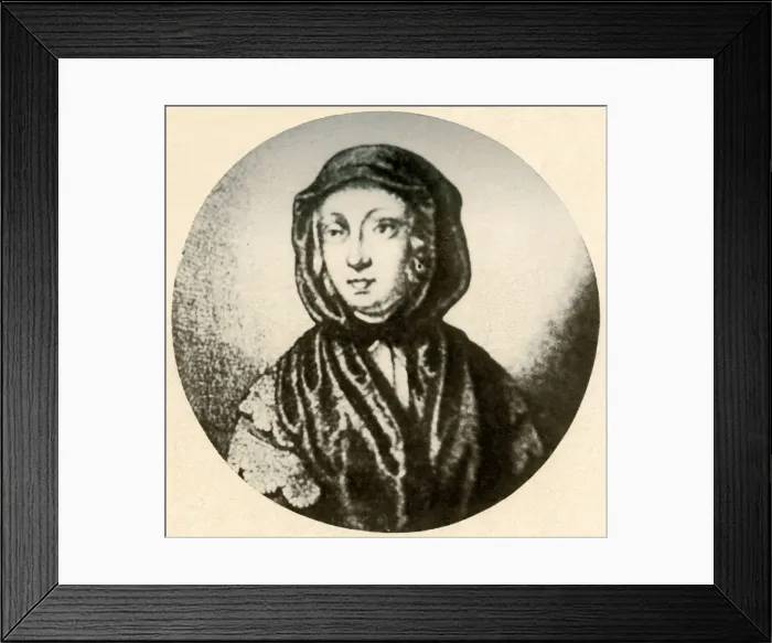 Framed Print : An English woman in silk hood and tippet, c17th century, (1937). Creator: Unknown Framed Print : An English woman in silk hood and tippet, c17th century, (1937). Creator: Unknown