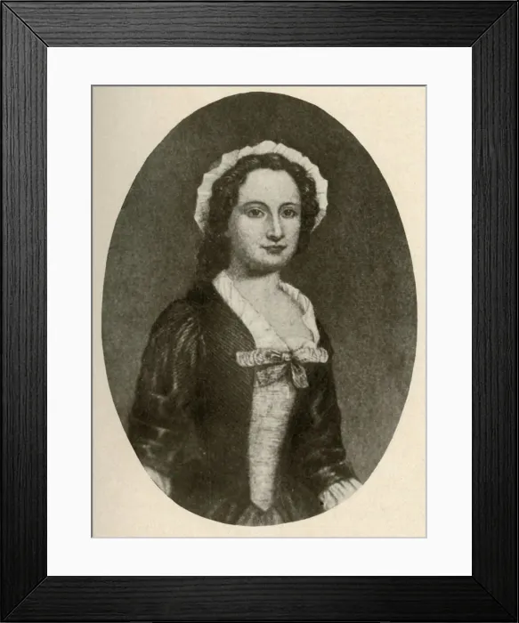 Framed Print : A portrait of a young girl in Philadelphia, c1760, (1937). Creator: Unknown Framed Print : A portrait of a young girl in Philadelphia, c1760, (1937). Creator: Unknown