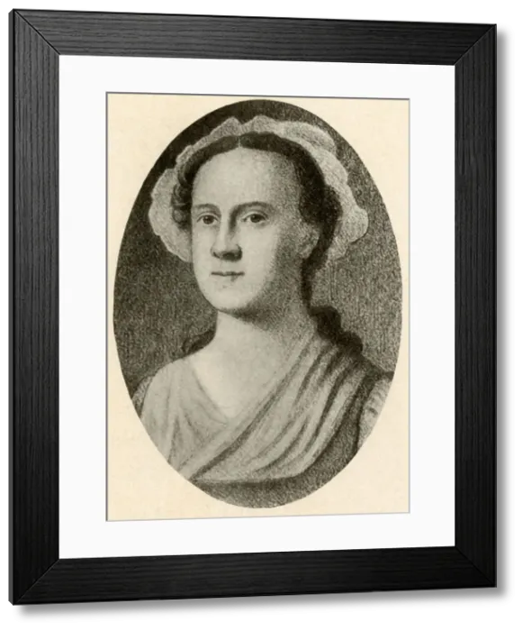 Framed Print : A portrait of Miss Hill of Philadelphia, c1756, (1937). Creator: Unknown Framed Print : A portrait of Miss Hill of Philadelphia, c1756, (1937). Creator: Unknown