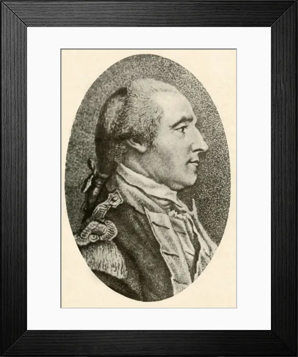 Framed Print : Portrait of Washington, drawn from life, showing hair in pig tail queue, c1770, (1937) Framed Print : Portrait of Washington, drawn from life, showing hair in pig tail queue, c1770, (1937)