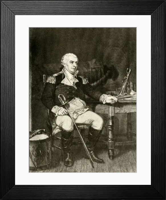 Framed Print : A portrait of Commodore Barry of the United States Navy, c1780, (1937). Creator: Unknown Framed Print : A portrait of Commodore Barry of the United States Navy, c1780, (1937). Creator: Unknown