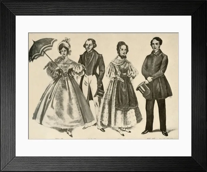 Framed Print : Clothing from 1824-1835, 1907, (1937). Creator: Cecil W Trout Framed Print : Clothing from 1824-1835, 1907, (1937). Creator: Cecil W Trout