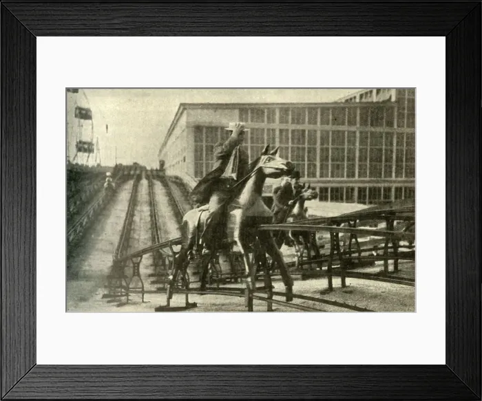 Framed Print : The Steeplechase, 1910. Creator: Unknown Framed Print : The Steeplechase, 1910. Creator: Unknown
