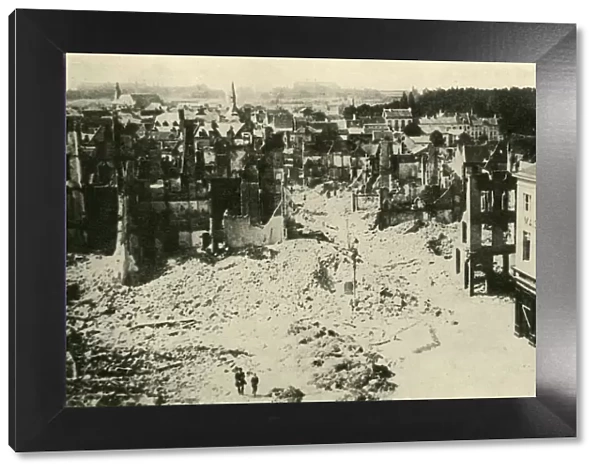 Louvain after the German Bombardment: one portion of the devastated town, c1914, (c1920)