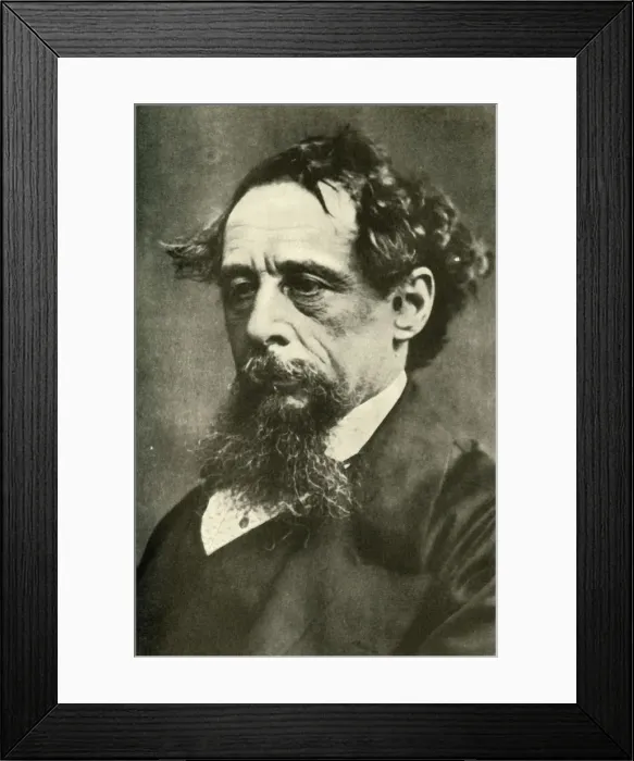 Framed Print : An Unpublished Photograph of Dickens, 1869, (1910). Creator: Robert White Thrupp Framed Print : An Unpublished Photograph of Dickens, 1869, (1910). Creator: Robert White Thrupp