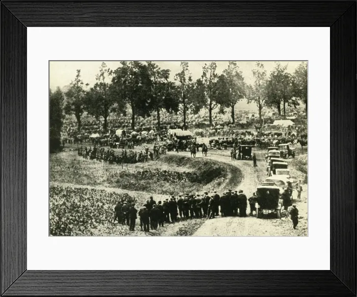 Framed Print : The Germans arrest civilians at Vise in Belgium, August 1914, (c1920). Creator: Unknown Framed Print : The Germans arrest civilians at Vise in Belgium, August 1914, (c1920). Creator: Unknown