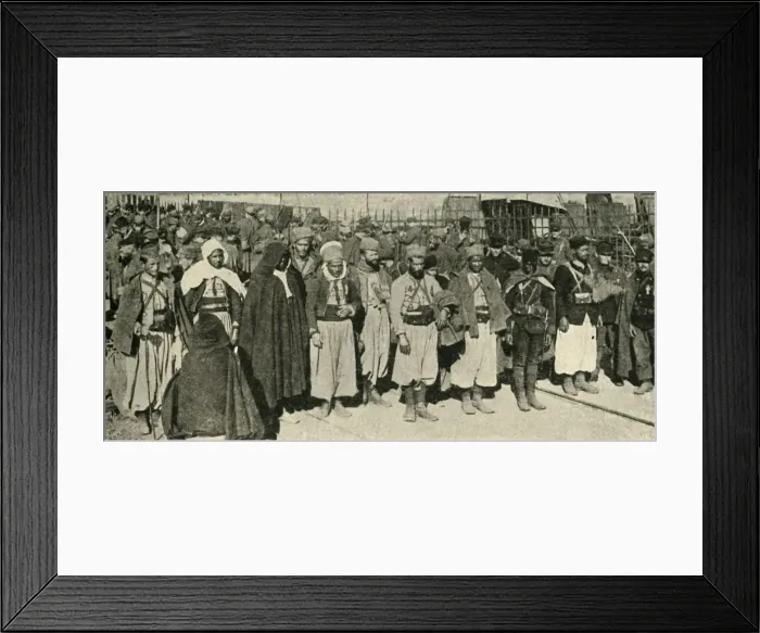 Framed Print : French colonial troops, 1914-1918, (c1920). Creator: Underwood & Underwood Framed Print : French colonial troops, 1914-1918, (c1920). Creator: Underwood & Underwood