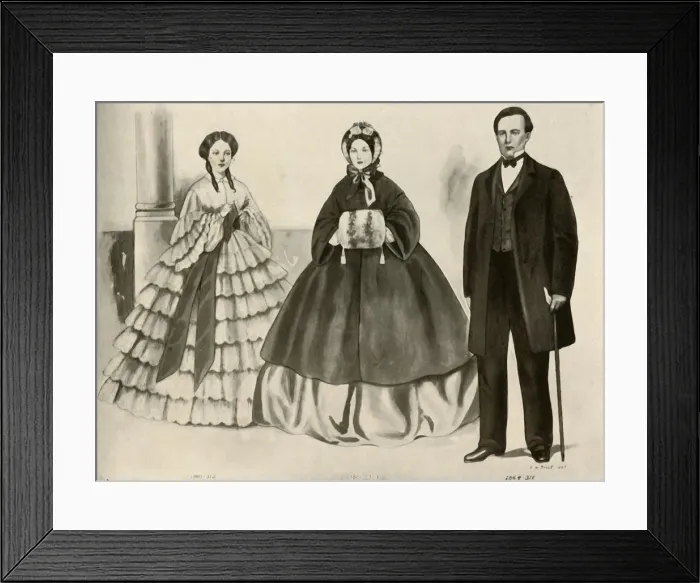 Framed Print : Clothing from 1860-1870, 1907, (1937). Creator: Cecil W Trout Framed Print : Clothing from 1860-1870, 1907, (1937). Creator: Cecil W Trout