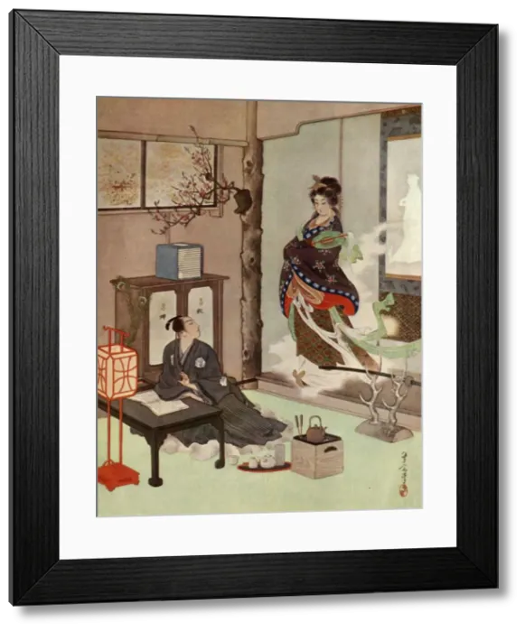 Framed Print : The picture he so much admired had actually taken life 1919. Creator: Unknown Framed Print : The picture he so much admired had actually taken life 1919. Creator: Unknown