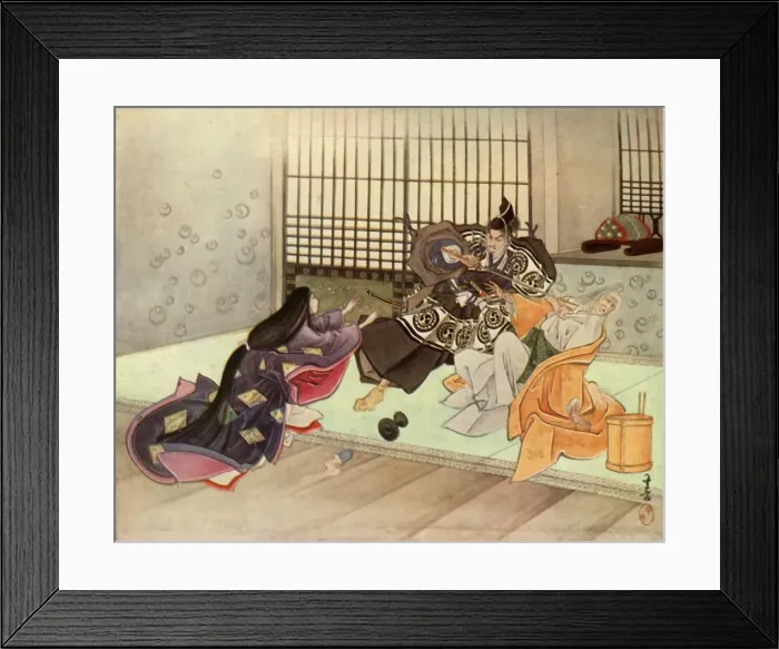 Framed Print : Yendo draws his sword... 1919. Creator: Unknown Framed Print : Yendo draws his sword... 1919. Creator: Unknown