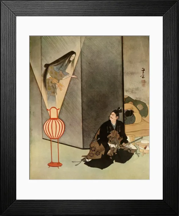Framed Print : He glared fiercely at the apparition... 1919. Creator: Unknown Framed Print : He glared fiercely at the apparition... 1919. Creator: Unknown