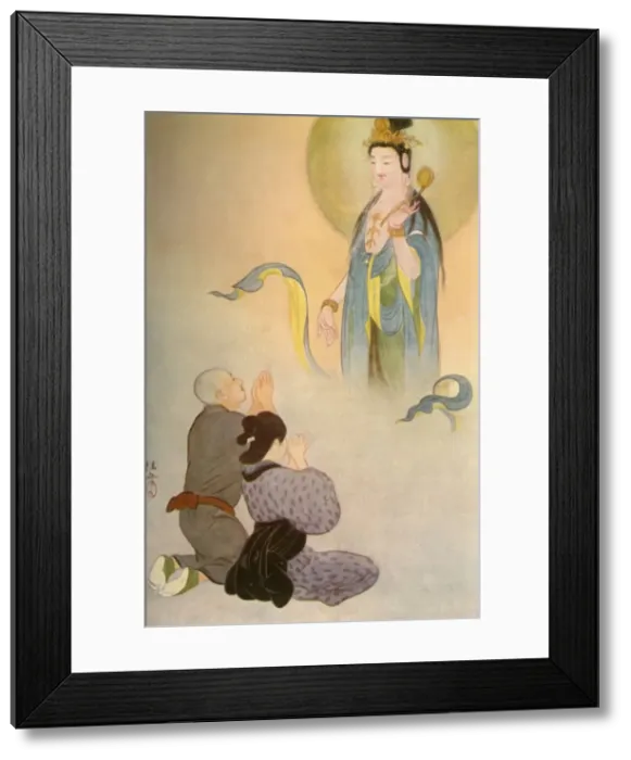 Framed Print : Listen Sawaichi! said the Heavenly Voice... 1919. Creator: Unknown Framed Print : Listen Sawaichi! said the Heavenly Voice... 1919. Creator: Unknown