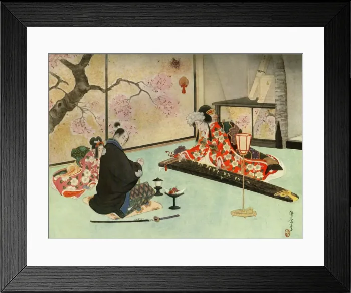 Framed Print : His beautiful hostess... began to sing a wild and beautiful air, 1919. Creator: Unknown Framed Print : His beautiful hostess... began to sing a wild and beautiful air, 1919. Creator: Unknown