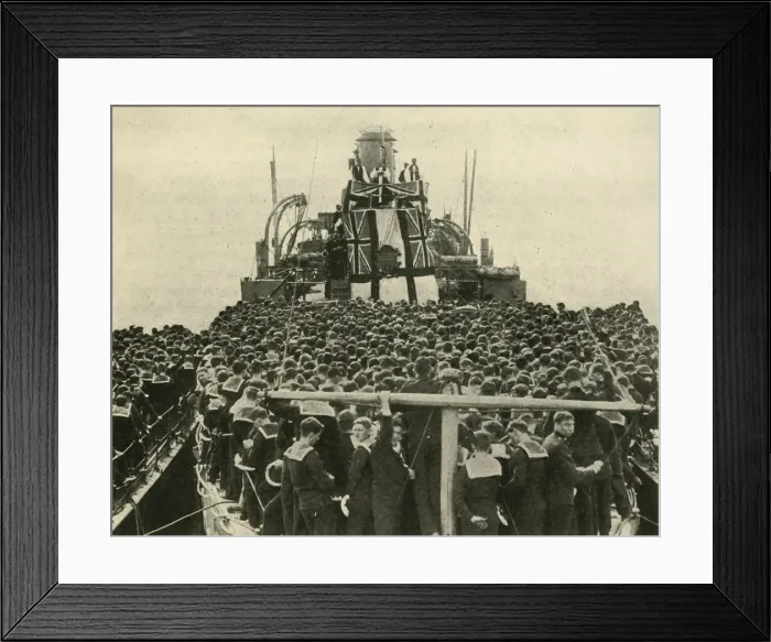Framed Print : The Archbishop of York visits British sailors of the Royal Navy, First World War, 1914, (c1920)