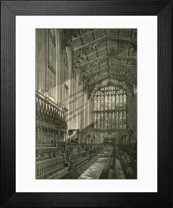 Framed Print : Interior of the Chapel, 1875, (1911). Creator: Unknown Framed Print : Interior of the Chapel, 1875, (1911). Creator: Unknown