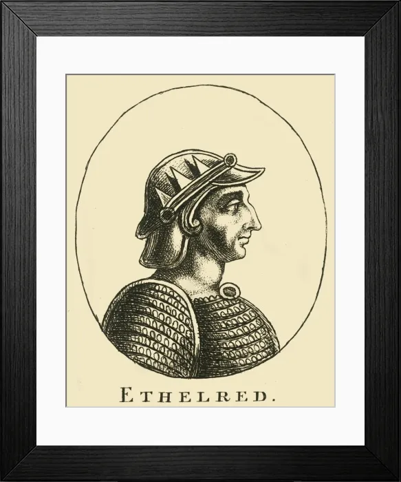Framed Print : Ethelred, 18th century. Creator: Unknown Framed Print : Ethelred, 18th century. Creator: Unknown
