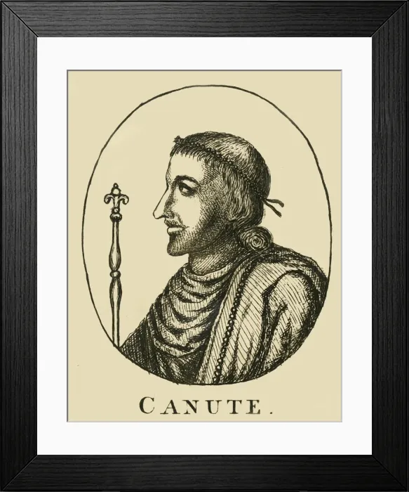 Framed Print : Canute, 18th century. Creator: Unknown Framed Print : Canute, 18th century. Creator: Unknown