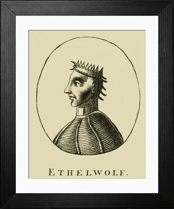 Framed Print : Ethelwolf, 18th century. Creator: Unknown
