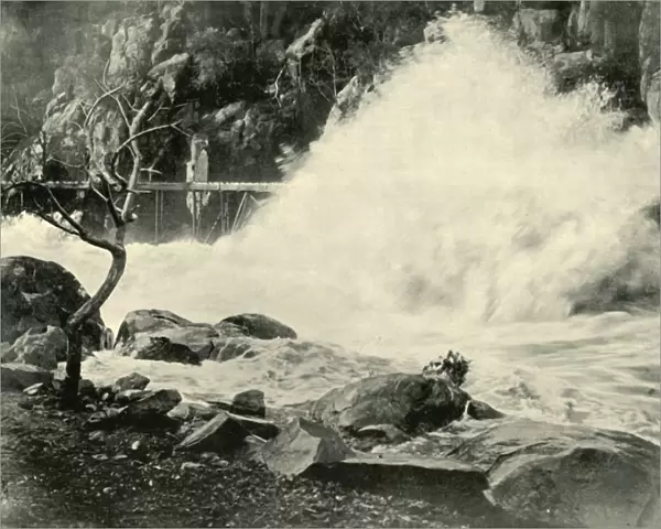 A Big Wave in the Cataract Gorge, near Launceston, 1901. Creator: Unknown