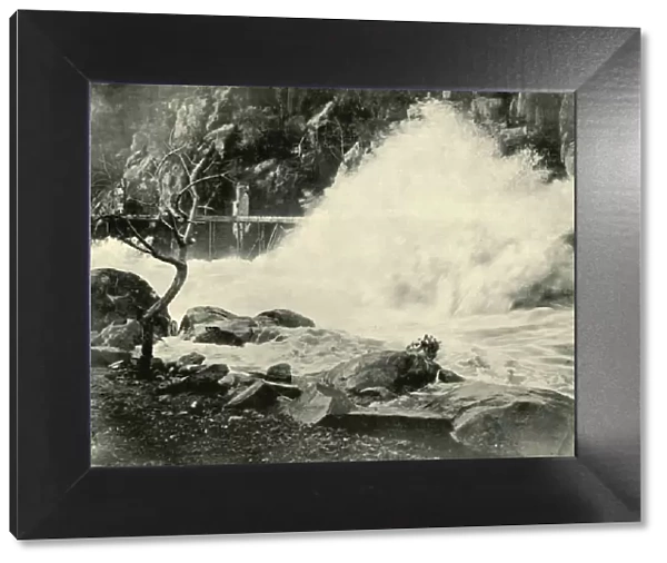 A Big Wave in the Cataract Gorge, near Launceston, 1901. Creator: Unknown