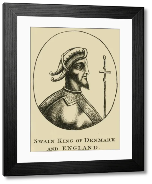 Framed Print : Swain King of Denmark and England, 18th century. Creator: Unknown Framed Print : Swain King of Denmark and England, 18th century. Creator: Unknown