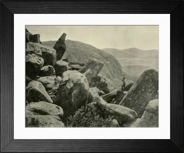 Framed Print : Pinnacle & Organ Pipes, Mount Wellington, 1901. Creator: Unknown Framed Print : Pinnacle & Organ Pipes, Mount Wellington, 1901. Creator: Unknown