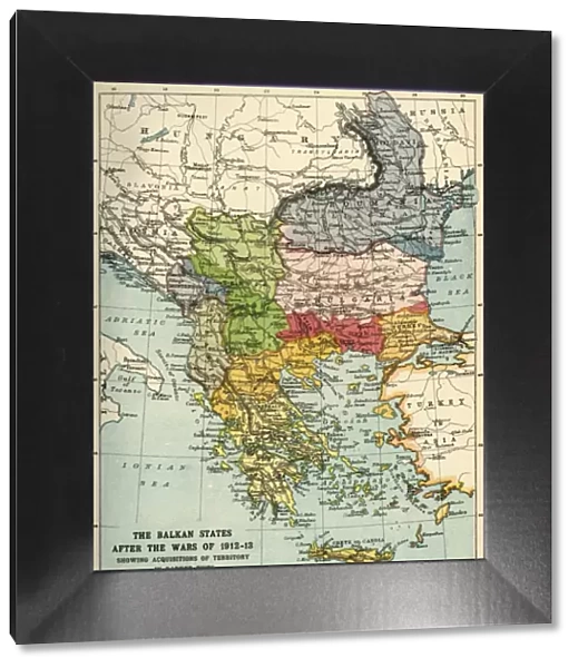 The Balkan States After the Wars of 1912-13, (c1920). Creator: John Bartholomew & Son