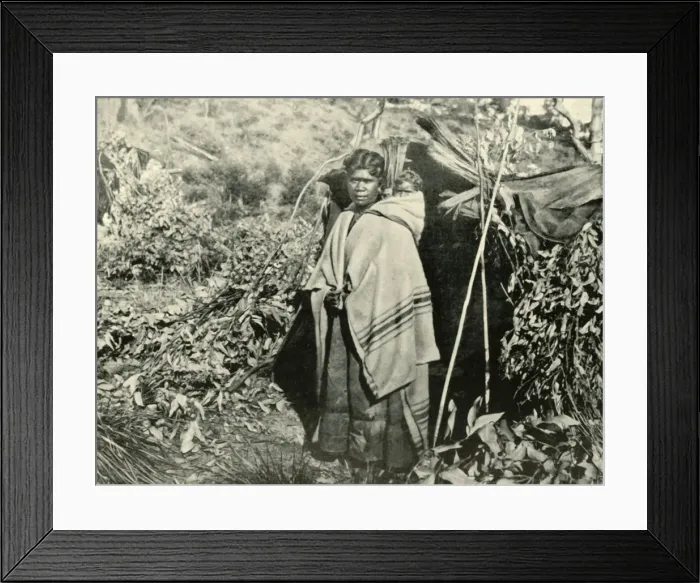 Framed Print : Aboriginal woman with child, 1901. Creator: Unknown Framed Print : Aboriginal woman with child, 1901. Creator: Unknown