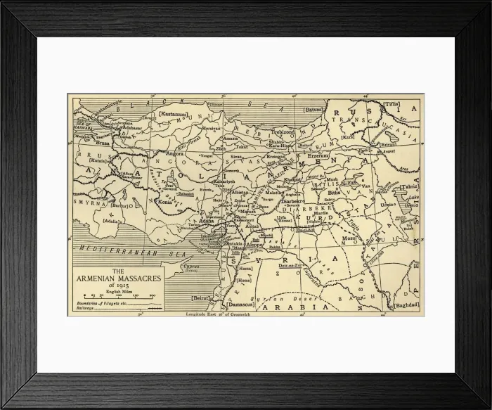 Framed Print : The Armenian Massacres of 1915, First World War, (c1920). Creator: Unknown Framed Print : The Armenian Massacres of 1915, First World War, (c1920). Creator: Unknown