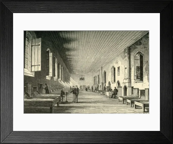 Framed Print : Long Chamber, 1844, (1911). Creator: Unknown Framed Print : Long Chamber, 1844, (1911). Creator: Unknown