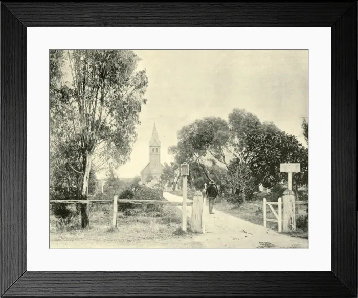 Framed Print : Lutheran Church, Tanunda, 1901. Creator: Unknown Framed Print : Lutheran Church, Tanunda, 1901. Creator: Unknown