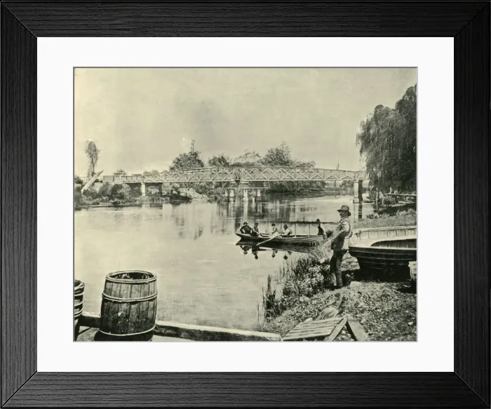 Framed Print : Swing Bridge Over the Latrobe, 1901. Creator: Unknown Framed Print : Swing Bridge Over the Latrobe, 1901. Creator: Unknown