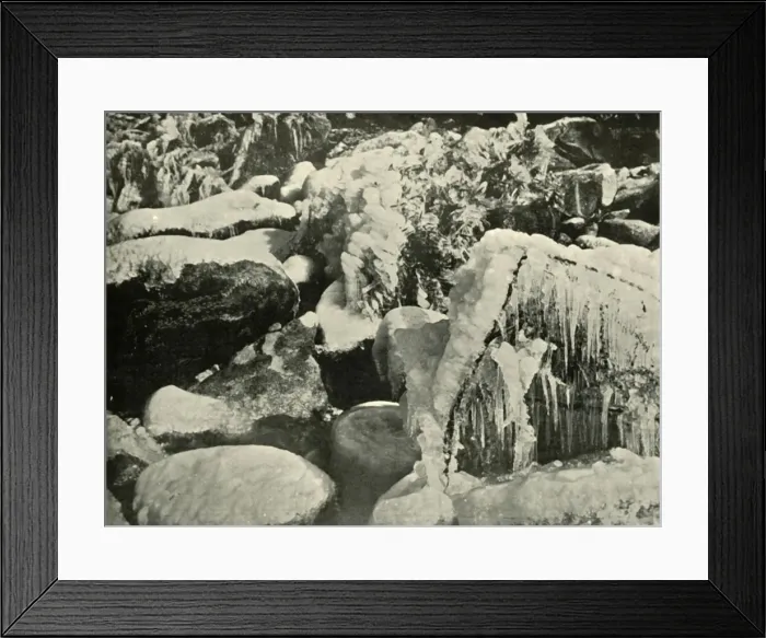 Framed Print : A Winter Scene in New England, 1901. Creator: Unknown Framed Print : A Winter Scene in New England, 1901. Creator: Unknown