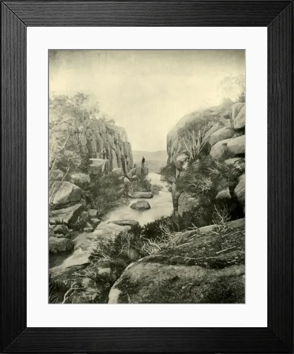 Framed Print : The Gorge, Buffalo Falls, Victorian Alps, 1901. Creator: Unknown Framed Print : The Gorge, Buffalo Falls, Victorian Alps, 1901. Creator: Unknown