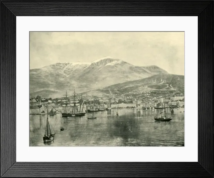Framed Print : Hobart, from the Bay, 1901. Creator: Unknown Framed Print : Hobart, from the Bay, 1901. Creator: Unknown