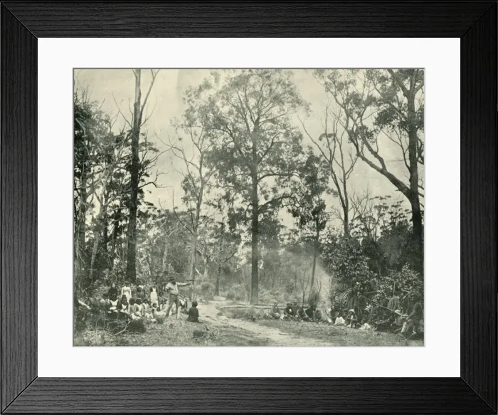 Framed Print : Native Sports, Lake Tyers, 1901. Creator: Unknown Framed Print : Native Sports, Lake Tyers, 1901. Creator: Unknown