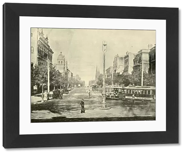 Collins Street, Melbourne, from the Treasury Buildings, 1901. Creator: Unknown