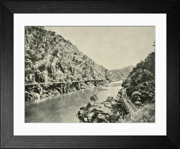 Framed Print : In the Cataract Gorge, 1901. Creator: Unknown Framed Print : In the Cataract Gorge, 1901. Creator: Unknown